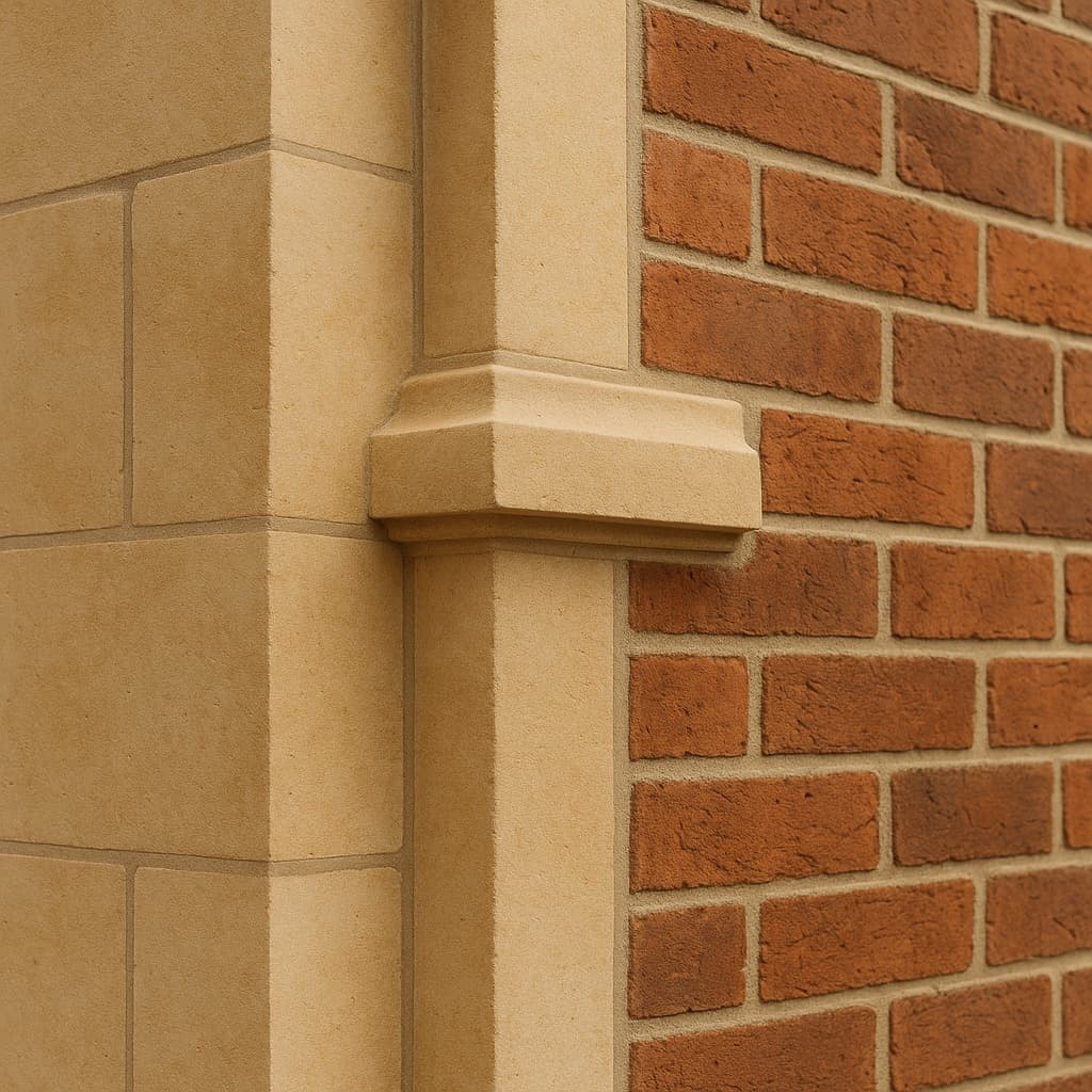 Cleaned heritage stone and brick masonry